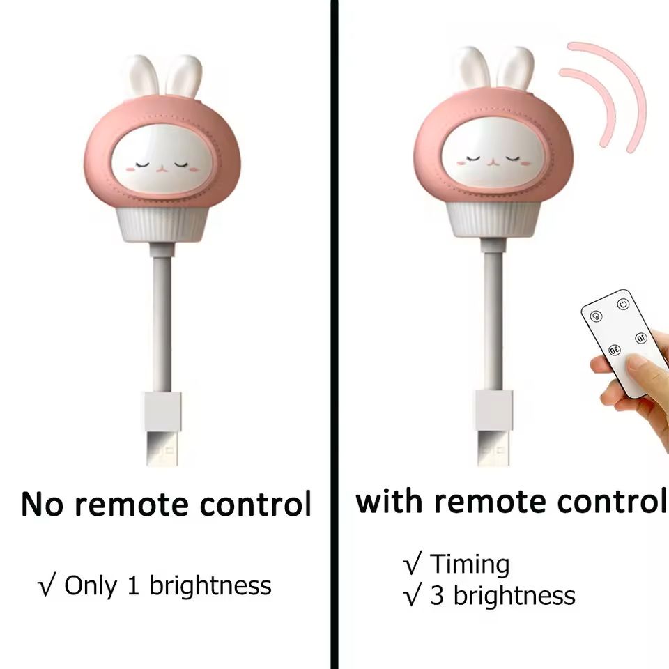 Cute USB Night Light With Remote Control For Kids Bedroom 1