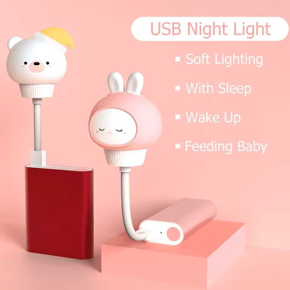 Cute USB Night Light With Remote Control For Kids Bedroom 4