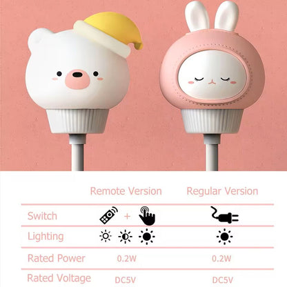 Cute USB Night Light With Remote Control For Kids Bedroom 5