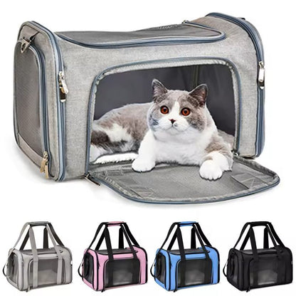 Portable Pet Carrier Bag Soft Sided Travel Backpack for Dogs and Cats