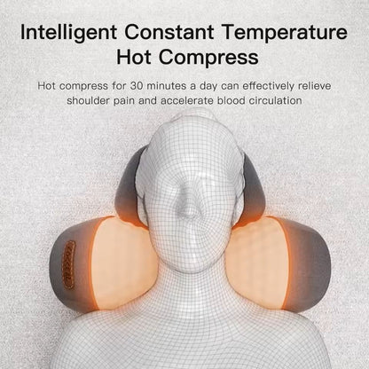 Electric Neck Massager Pillow With Heat And Vibration For Cervical Support 5