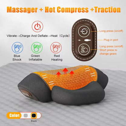 Electric Neck Massager Pillow With Heat And Vibration For Cervical Support 7