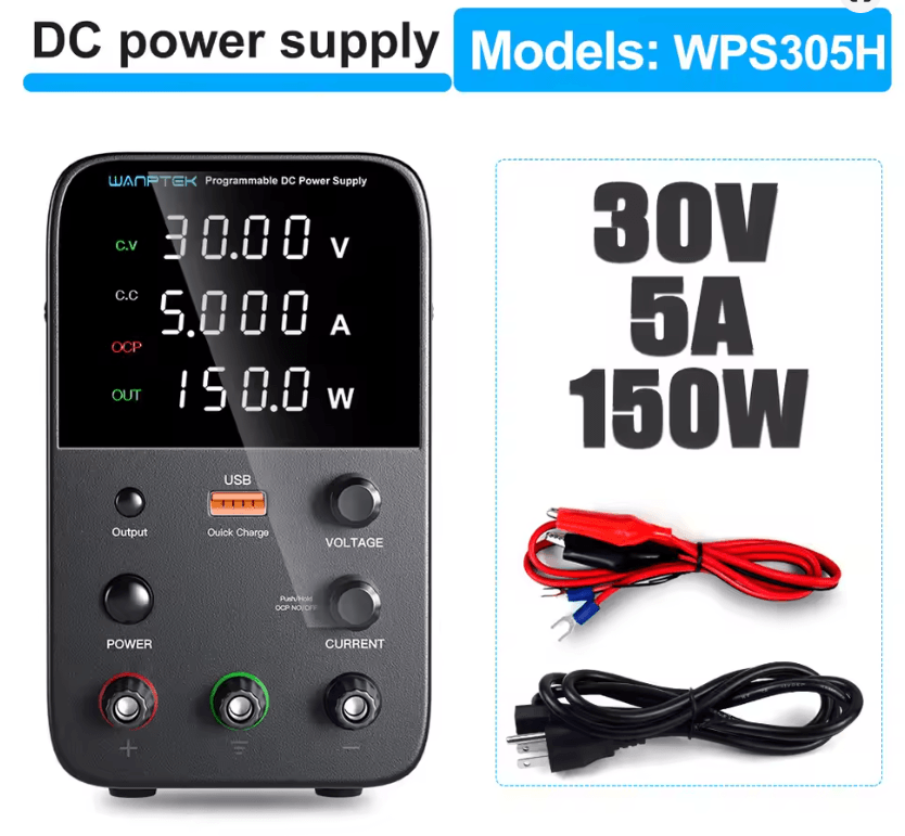 Programmable DC Power Supply 30V 10A Wanptek WPS3010H Adjustable Bench Unit