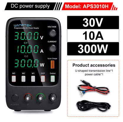 Programmable DC Power Supply 30V 10A Wanptek WPS3010H Adjustable Bench Unit 6