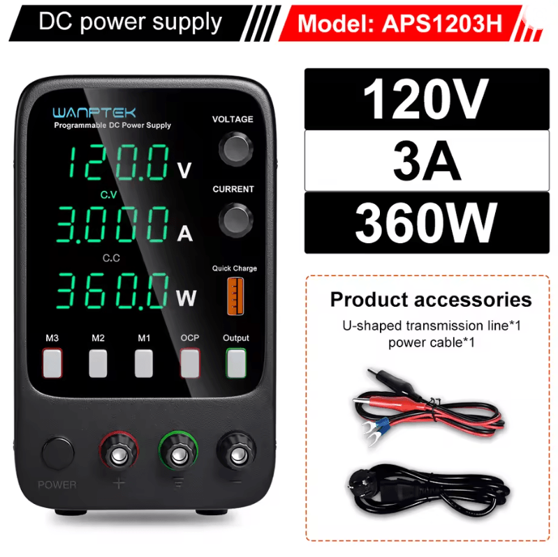 Programmable DC Power Supply 30V 10A Wanptek WPS3010H Adjustable Bench Unit 8