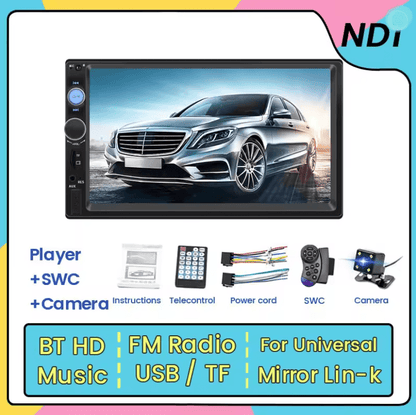 MEKEDE 7 Inch Touch Screen 2 Din Car Stereo With Bluetooth And USB Multimedia Support 3