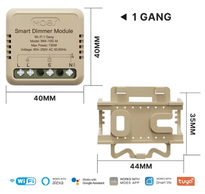 MOES Tuya Smart WiFi Zigbee Switch Dimmer Module For DIY Light Control 3