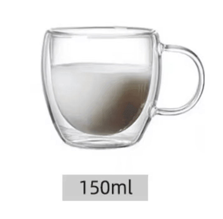 Double Wall Insulated Glass Cups  Clear Handmade Drinkware For Coffee Tea And Whiskey 6