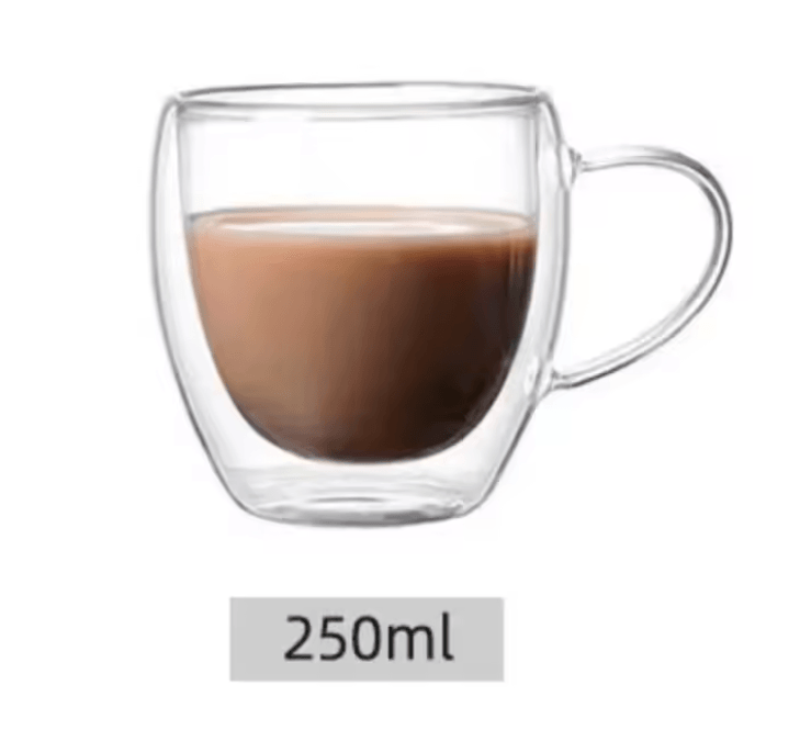 Double Wall Insulated Glass Cups  Clear Handmade Drinkware For Coffee Tea And Whiskey 7