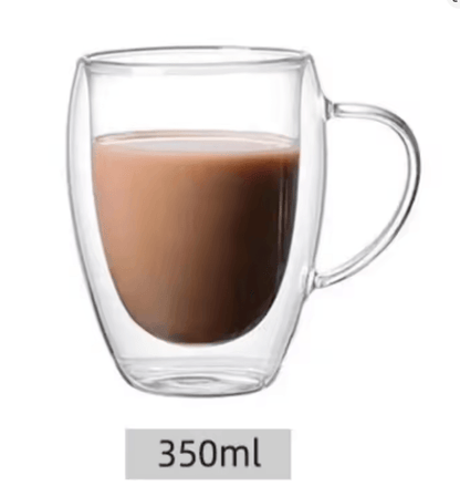 Double Wall Insulated Glass Cups  Clear Handmade Drinkware For Coffee Tea And Whiskey 8