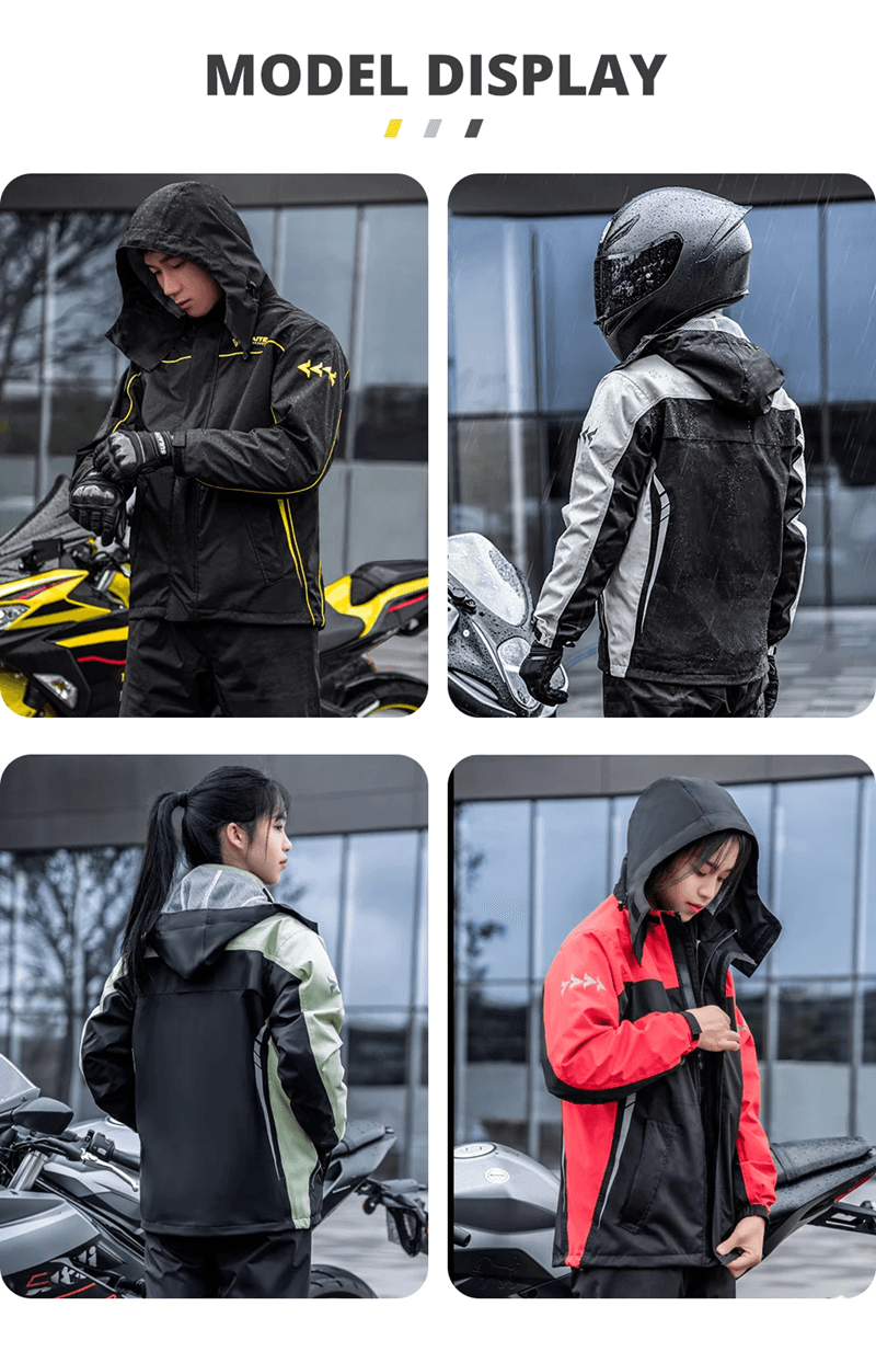 Motorcycle Rain Suit For Riders  Waterproof Jacket And Pants Set For AllWeather Protection 1