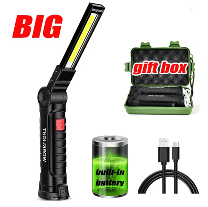 COB LED Work Light With USB Rechargeable Power Bank And Magnetic Hook For Outdoor And Emergency Use 3