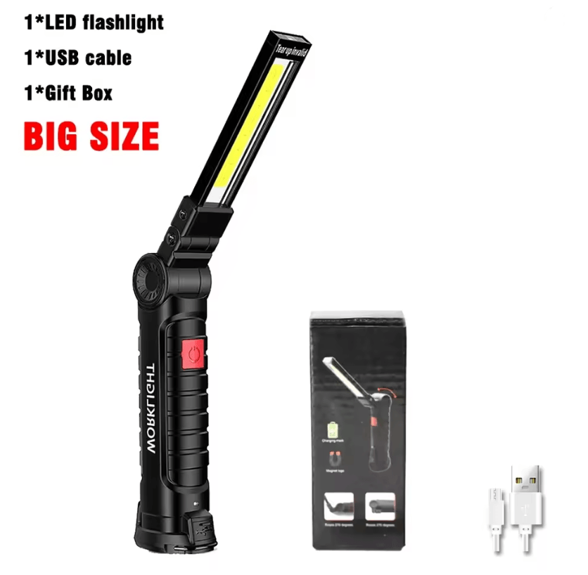 COB LED Work Light With USB Rechargeable Power Bank And Magnetic Hook For Outdoor And Emergency Use 4