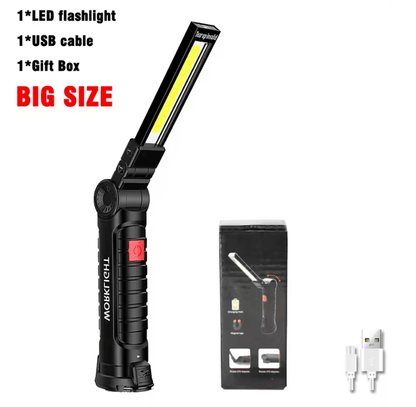 COB LED Work Light With USB Rechargeable Power Bank And Magnetic Hook For Outdoor And Emergency Use 4