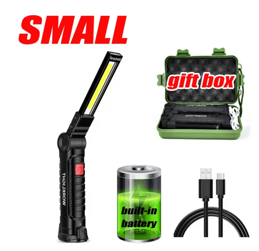 COB LED Work Light With USB Rechargeable Power Bank And Magnetic Hook For Outdoor And Emergency Use 5