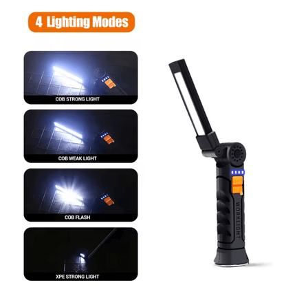 COB LED Work Light With USB Rechargeable Power Bank And Magnetic Hook For Outdoor And Emergency Use 6