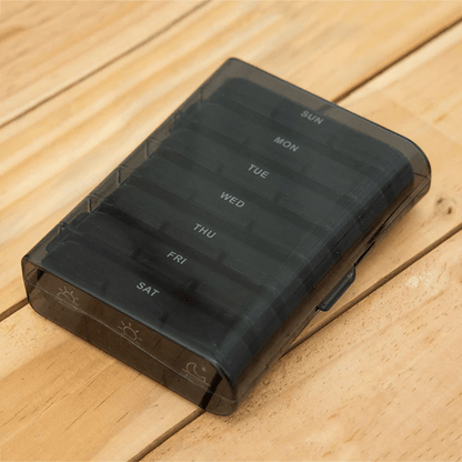 Weekly 21-Grid Pill Organizer – Portable Medicine Storage Box with Secure Lids
