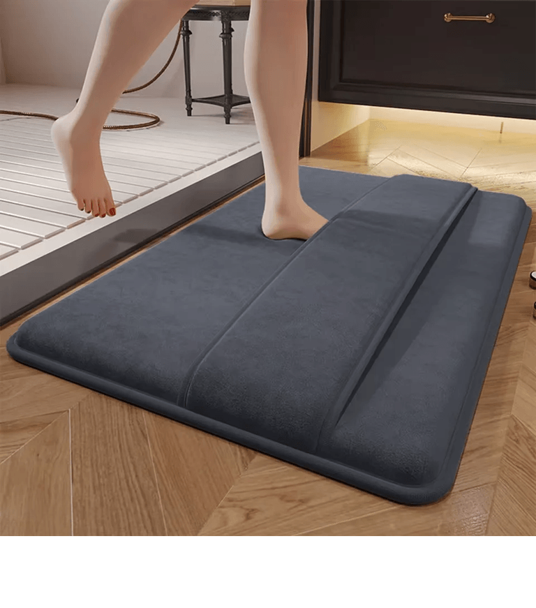 Super Absorbent Non Slip Coral Velvet Bath Mat  Quick Dry Bathroom Floor Mat 1