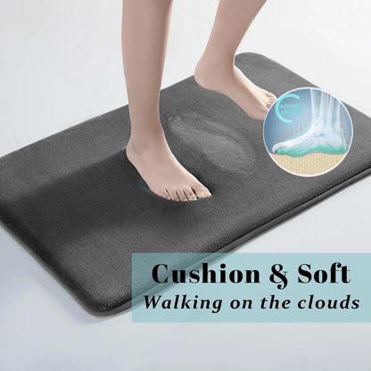 Super Absorbent Non Slip Coral Velvet Bath Mat – Quick Dry Bathroom Floor Mat