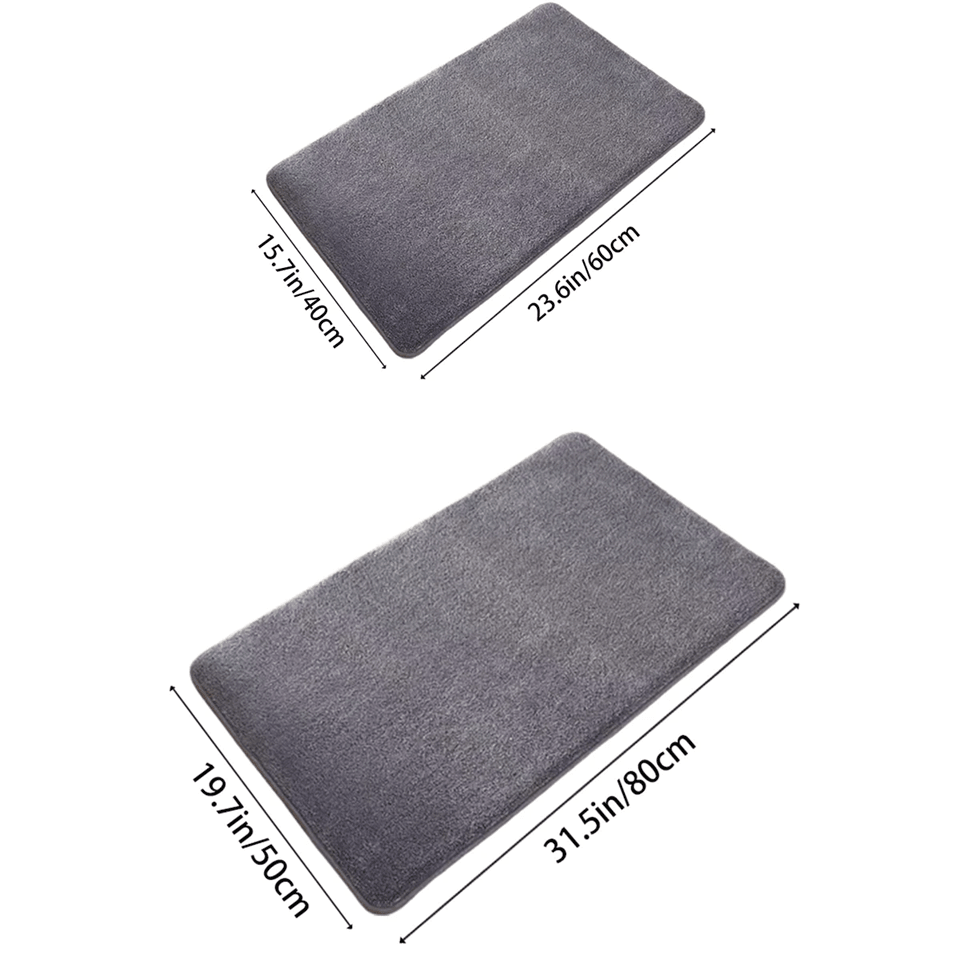 Super Absorbent Non Slip Coral Velvet Bath Mat  Quick Dry Bathroom Floor Mat 2