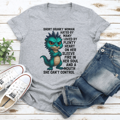 Short Granky Woman Hated By Many Loved By Plenty Heart Tee