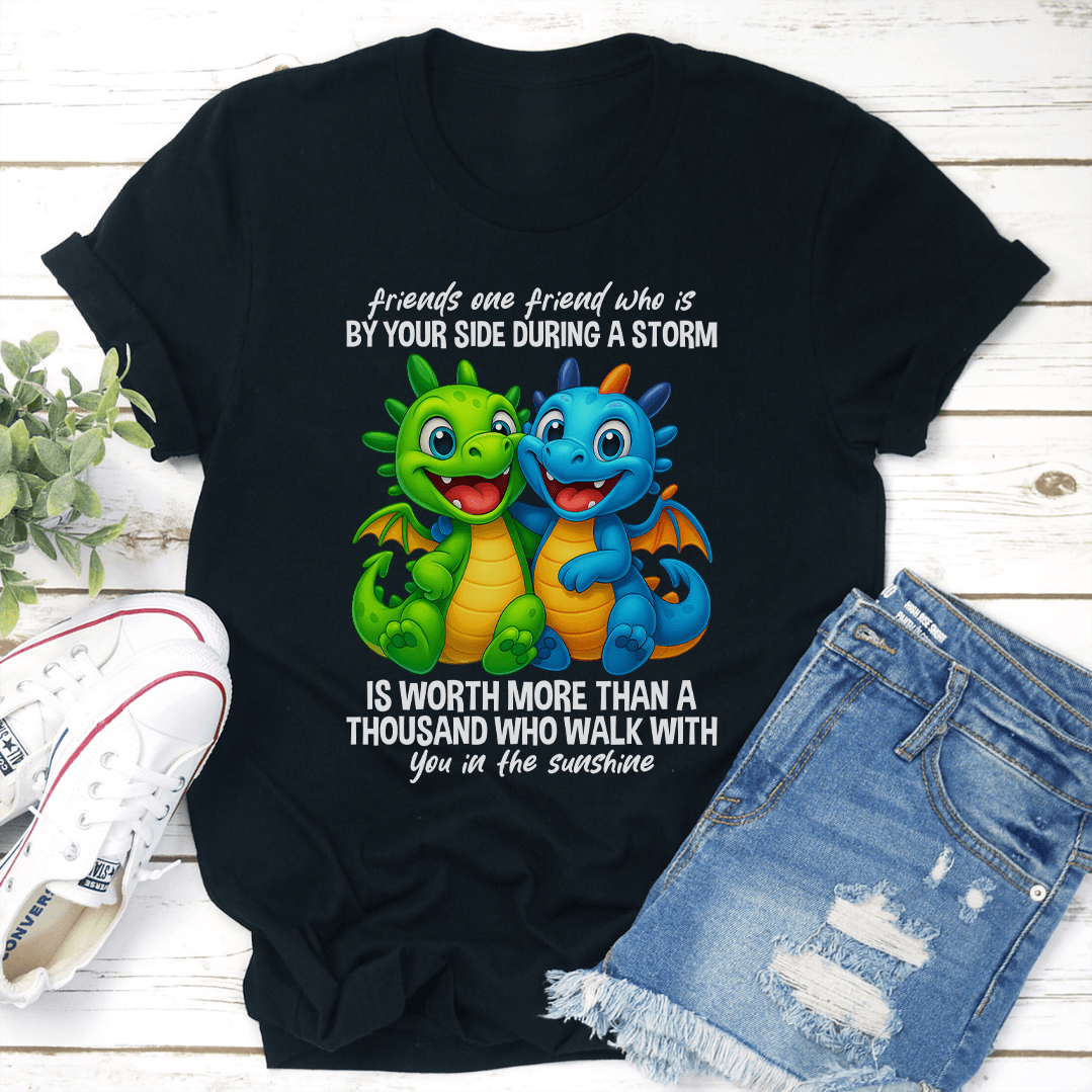 Friends One Friend Who Is By Your Side During A Storm Is Worth Tee 3