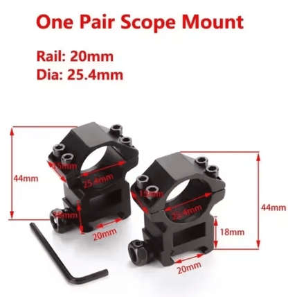 2PCS Tactical Scope Mount Rings  254mm30mm For 11mm  20mm Rails 3
