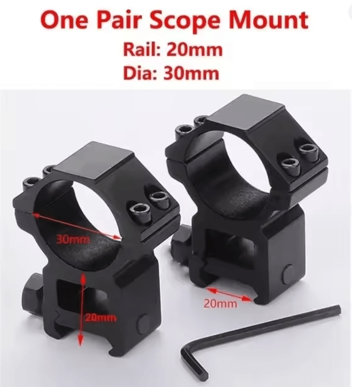 2PCS Tactical Scope Mount Rings  254mm30mm For 11mm  20mm Rails 6