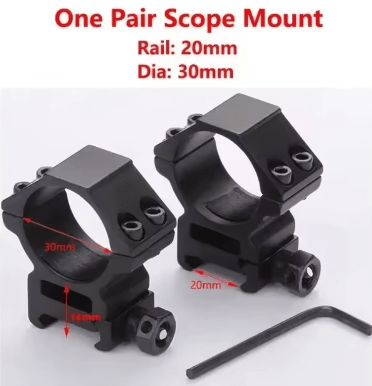 2PCS Tactical Scope Mount Rings  254mm30mm For 11mm  20mm Rails 7