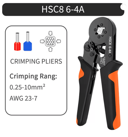Hexagonal SelfAdjustable Ratchet Ferrule Crimping Tool Kit 237AWG 02510mm Crimper Kit With Ferrule  1