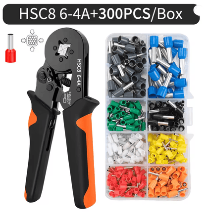 Hexagonal SelfAdjustable Ratchet Ferrule Crimping Tool Kit 237AWG 02510mm Crimper Kit With Ferrule  3