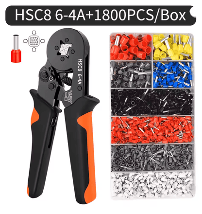 Hexagonal SelfAdjustable Ratchet Ferrule Crimping Tool Kit 237AWG 02510mm Crimper Kit With Ferrule  5