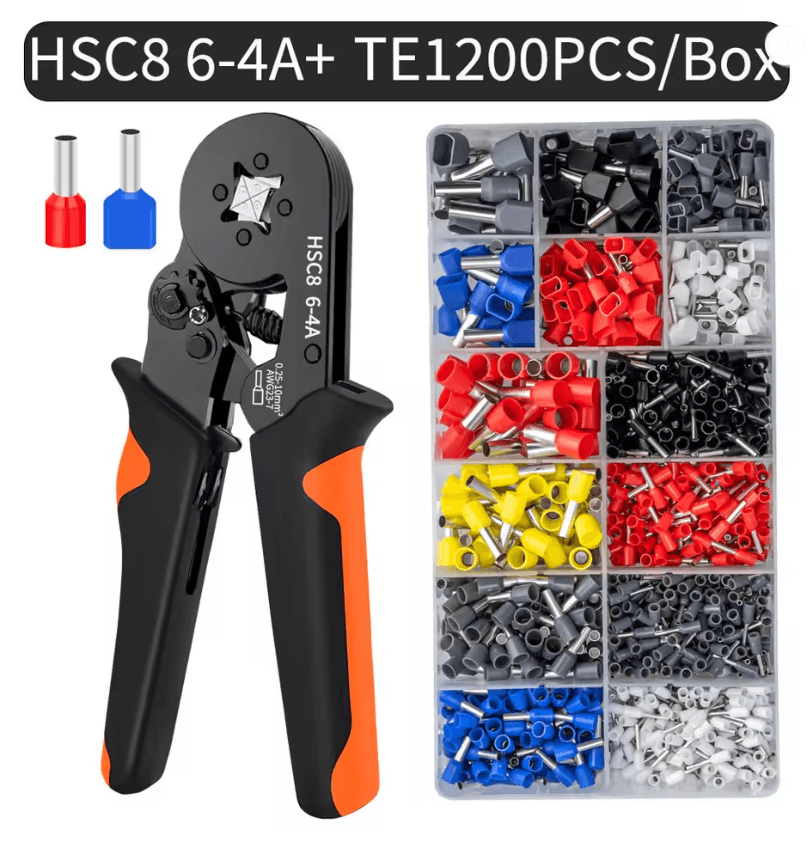 Hexagonal SelfAdjustable Ratchet Ferrule Crimping Tool Kit 237AWG 02510mm Crimper Kit With Ferrule  6