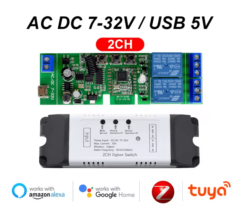 Tuya Zigbee 4Channel Smart Relay Module  Dry Contact DIN Rail MultiVoltage 3