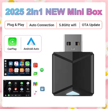 Mini Wireless Carplay Android Auto Adapter  Plug And Play 2 In 1 USB Dongle 1
