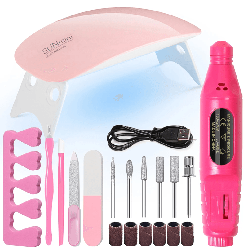 Complete UV LED Nail Kit With Nail Drill  Manicure Tools Set For Home And Salon Use 2