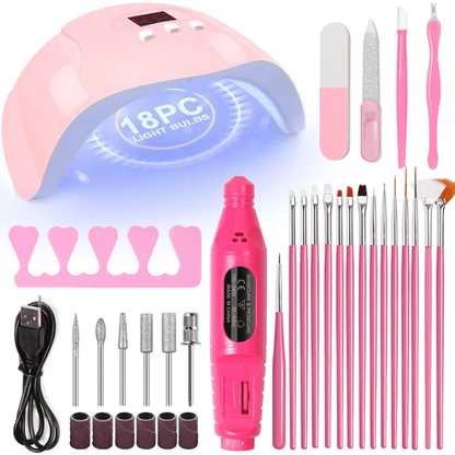 Complete UV LED Nail Kit With Nail Drill  Manicure Tools Set For Home And Salon Use 1