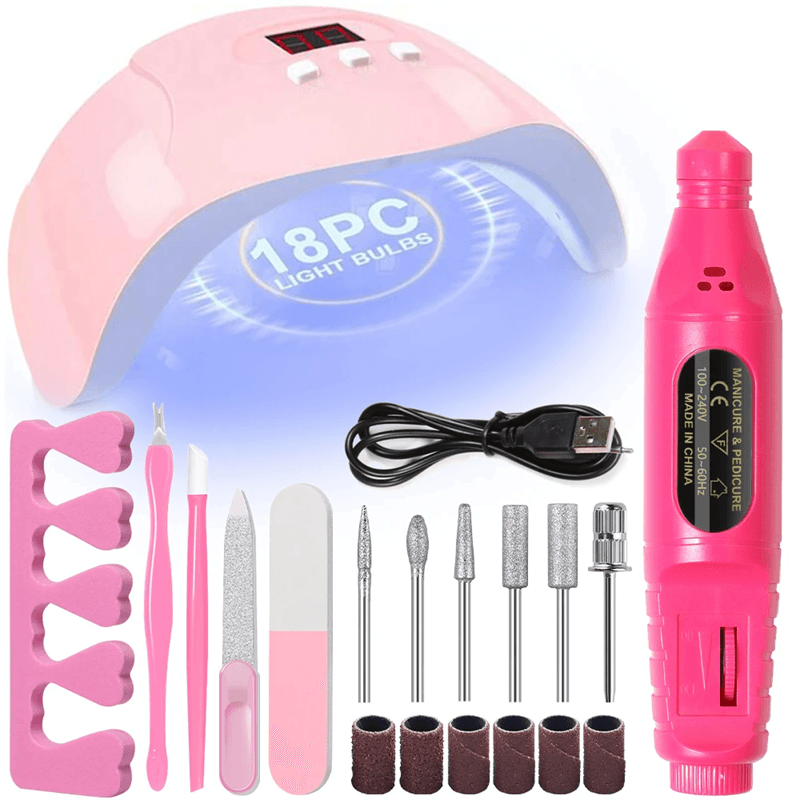 Complete UV LED Nail Kit With Nail Drill  Manicure Tools Set For Home And Salon Use 3