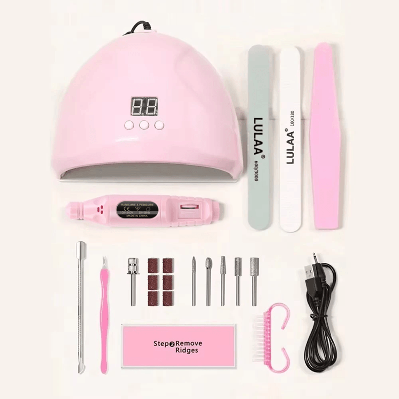 Complete UV LED Nail Kit With Nail Drill  Manicure Tools Set For Home And Salon Use 4