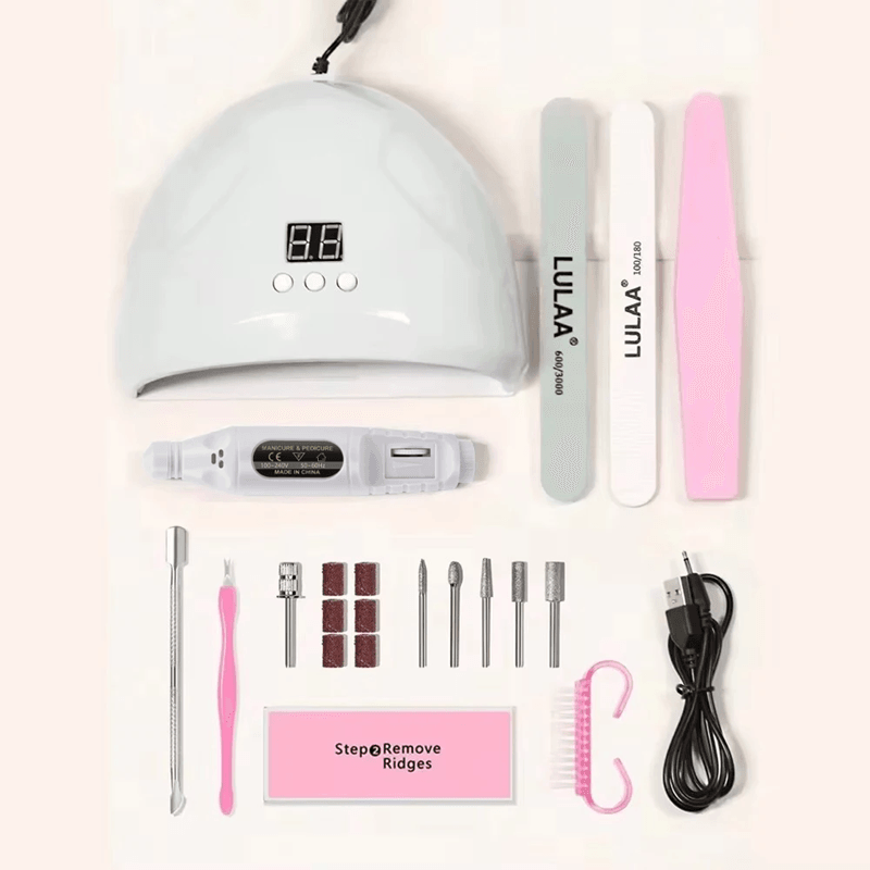 Complete UV LED Nail Kit With Nail Drill  Manicure Tools Set For Home And Salon Use 5