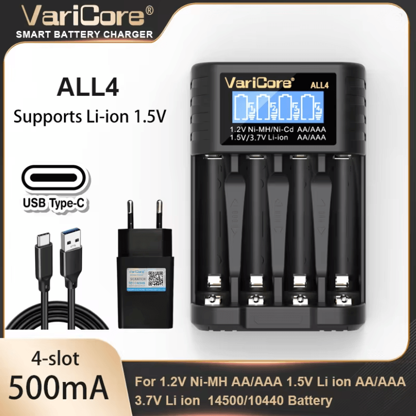 VariCore LCD Fast AA AAA Battery Charger  8 Slot Universal Rechargeable Battery Charger 1