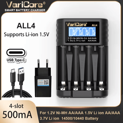 VariCore LCD Fast AA AAA Battery Charger  8 Slot Universal Rechargeable Battery Charger 1