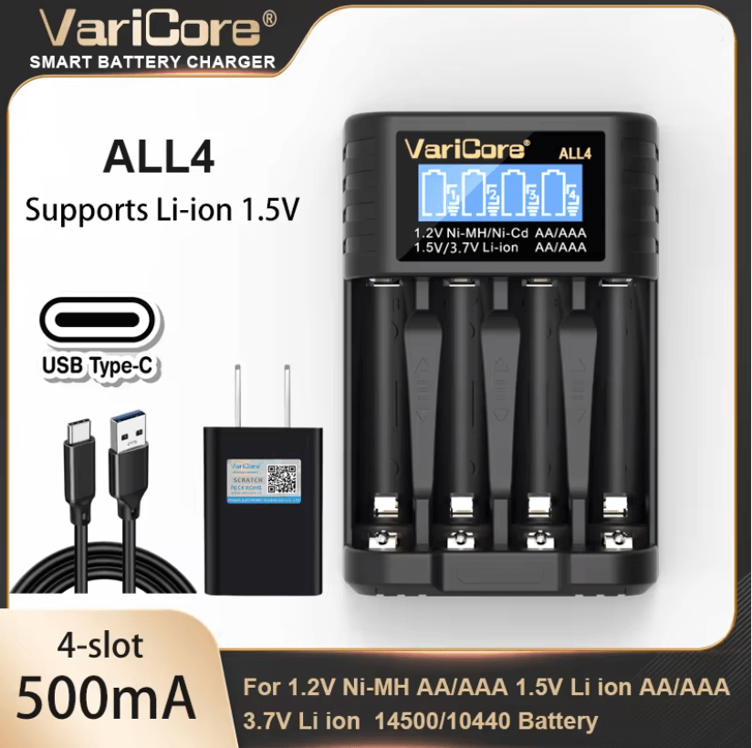 VariCore LCD Fast AA AAA Battery Charger  8 Slot Universal Rechargeable Battery Charger 2