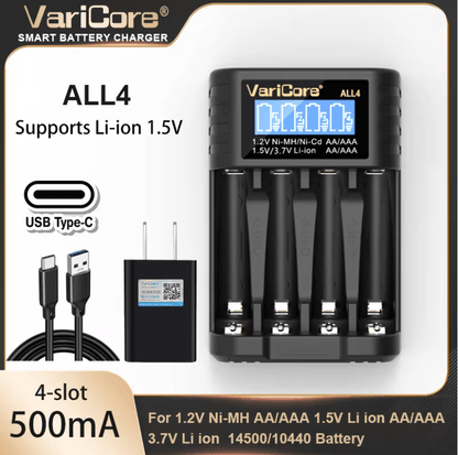 VariCore LCD Fast AA AAA Battery Charger  8 Slot Universal Rechargeable Battery Charger 2
