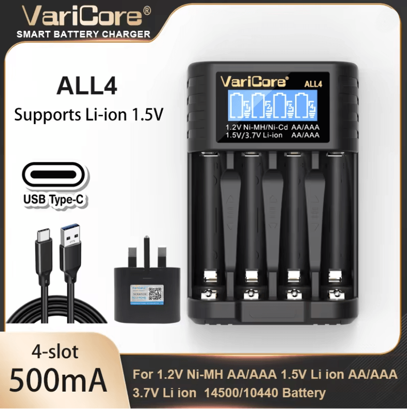 VariCore LCD Fast AA AAA Battery Charger  8 Slot Universal Rechargeable Battery Charger 3