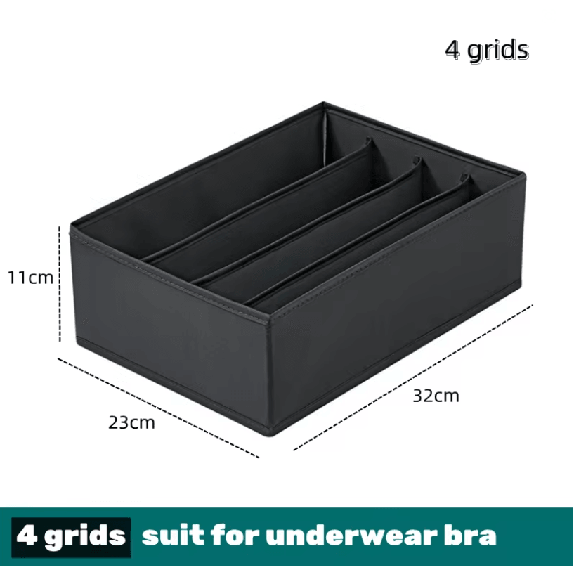 Foldable Fabric Drawer Organizer Set  MultiCompartment Closet Dividers For Underwear Socks Bras And 1