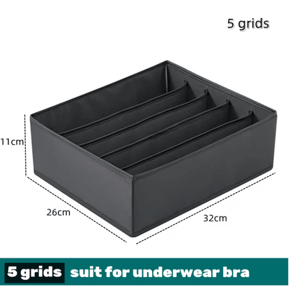 Foldable Fabric Drawer Organizer Set  MultiCompartment Closet Dividers For Underwear Socks Bras And 2