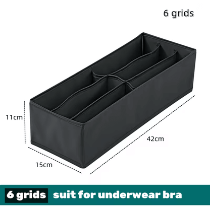 Foldable Fabric Drawer Organizer Set  MultiCompartment Closet Dividers For Underwear Socks Bras And 3