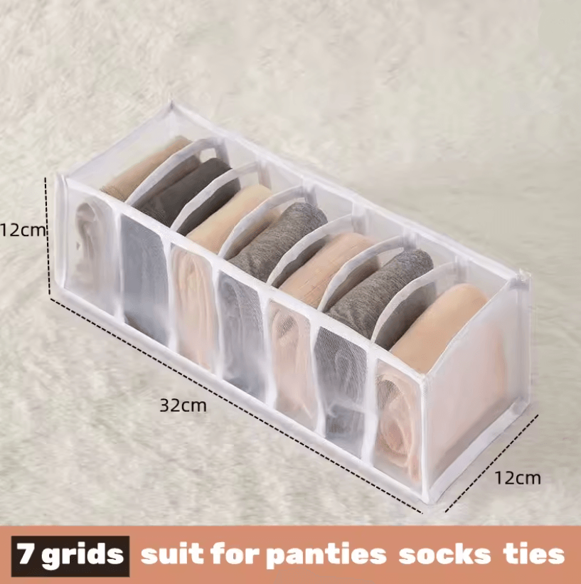 Foldable Fabric Drawer Organizer Set  MultiCompartment Closet Dividers For Underwear Socks Bras And 11