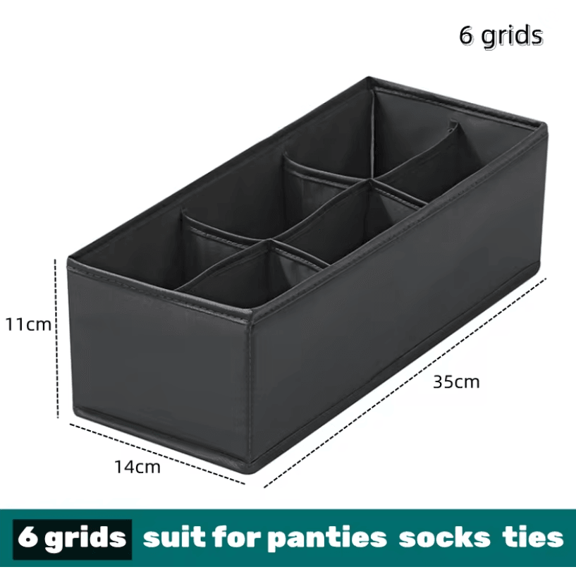 Foldable Fabric Drawer Organizer Set  MultiCompartment Closet Dividers For Underwear Socks Bras And 4